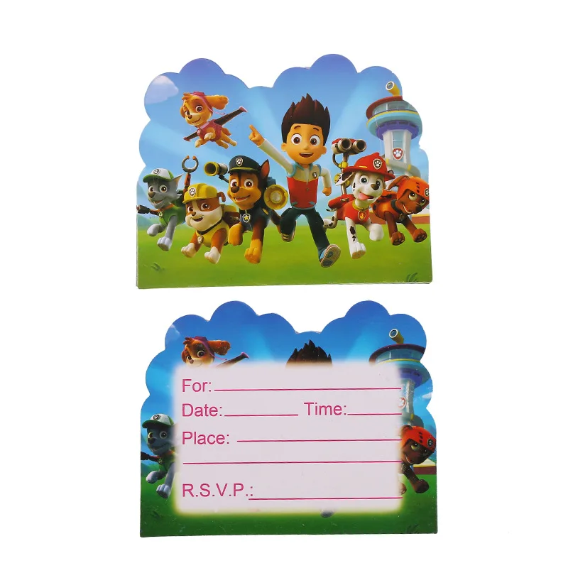 10pcs cards 10 шт. пластиковые вилки, ножи, ложки, наклейки, тарелка, покрытие для стола, шапки для 10 детей, вечерние украшения дня рождения - Цвет: 10pcs cards
