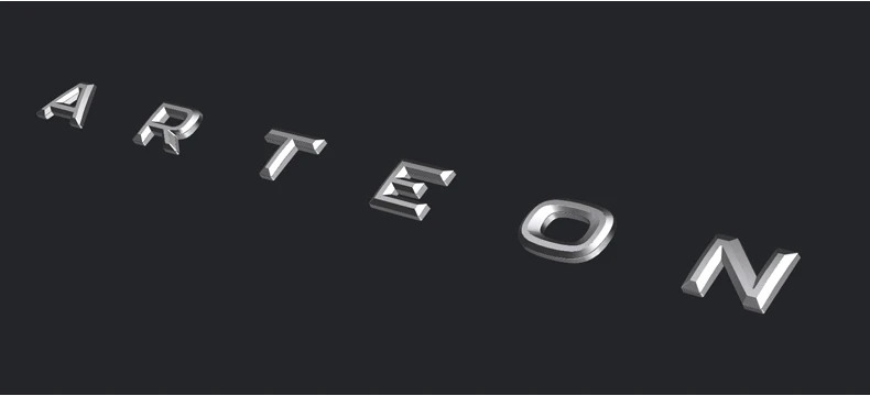 3d Schriftart Brief Logo für vw cc Arteon Auto Styling modifizierten Kofferraum Logo schwarz Abzeichen Aufkleber Auto Dekoration Zubehör – Detail 9