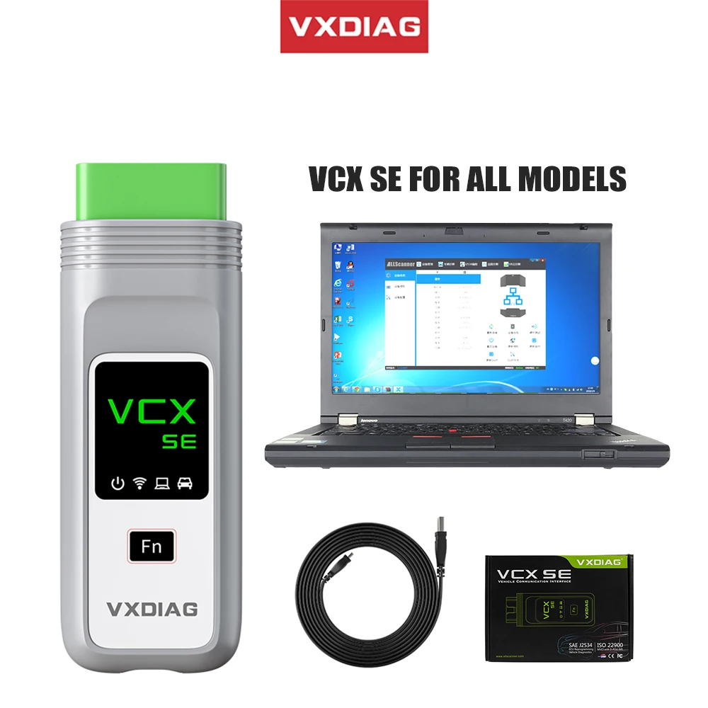 VXDIAG Mini VCX SE OBD2 Code scanner For All Models with T420 Laptop car diagnostic auto Ford V122 Mercedes Benz BMW |