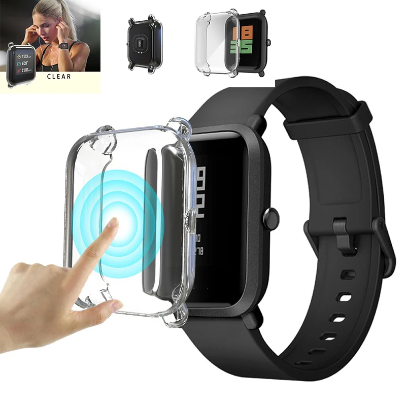 Чехол для смарт часов защита Huami Amazfit Bip чехол с защитной пленкой экрана