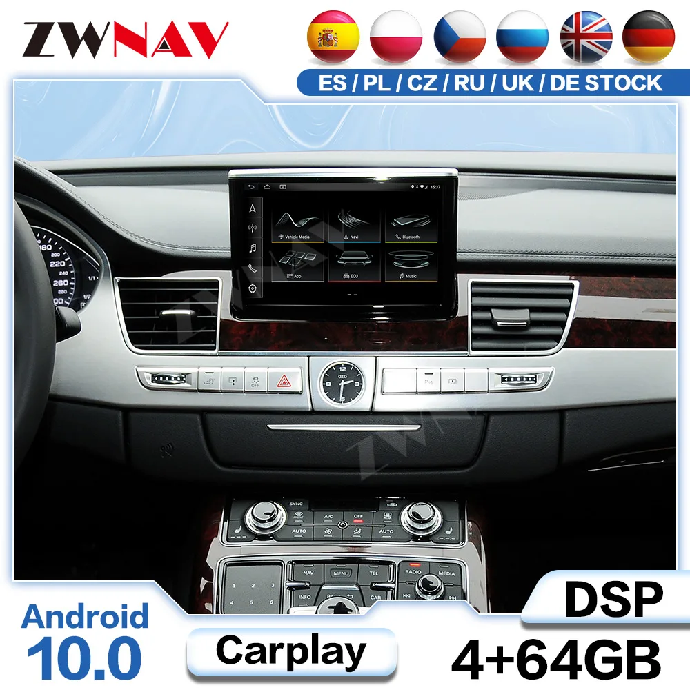 

Carplay Android мультимедийный GPS-навигатор для Audi A8 2009 2010 2011 2012 2013 2014 2016 2017 Видео Радио авто стерео плеер
