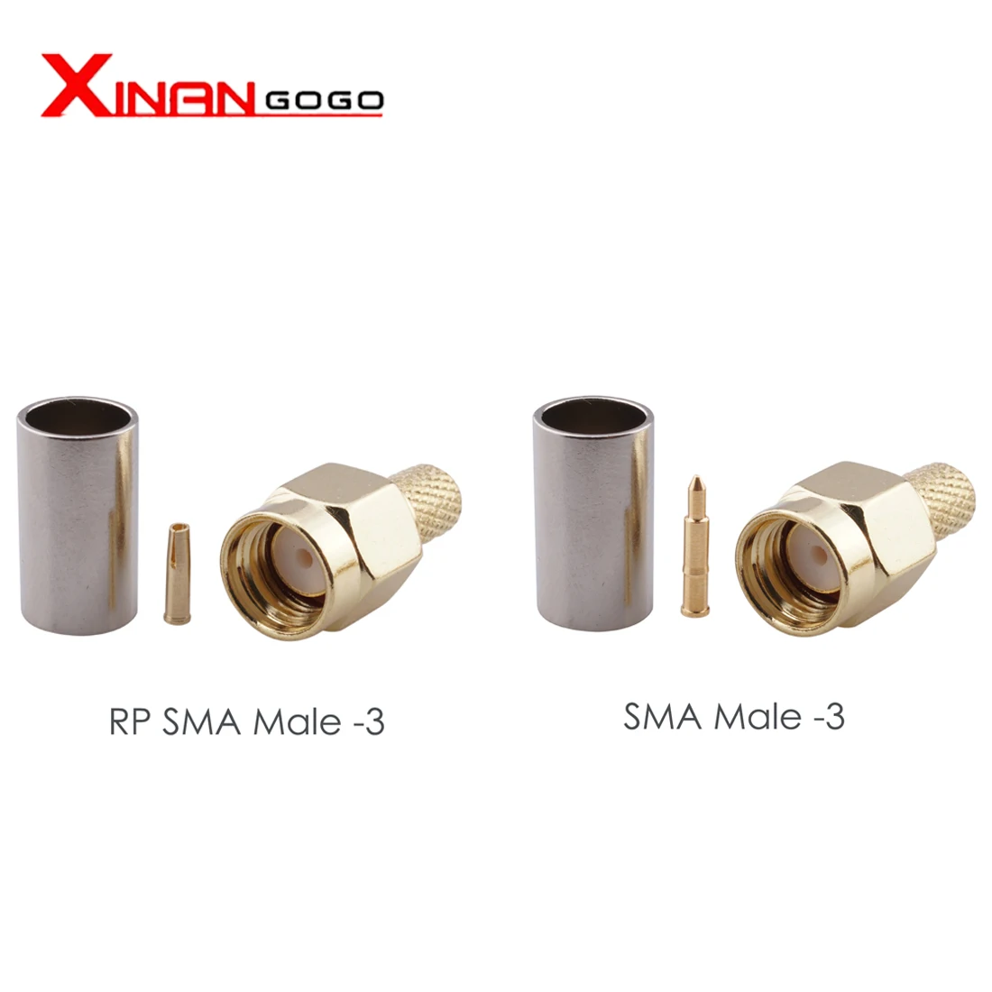 5 шт. высококачественные обжимные штекеры SMA для кабеля RG58 LMR195 RG400 RG142 LMR200 RG223 50-3 RF соединитель