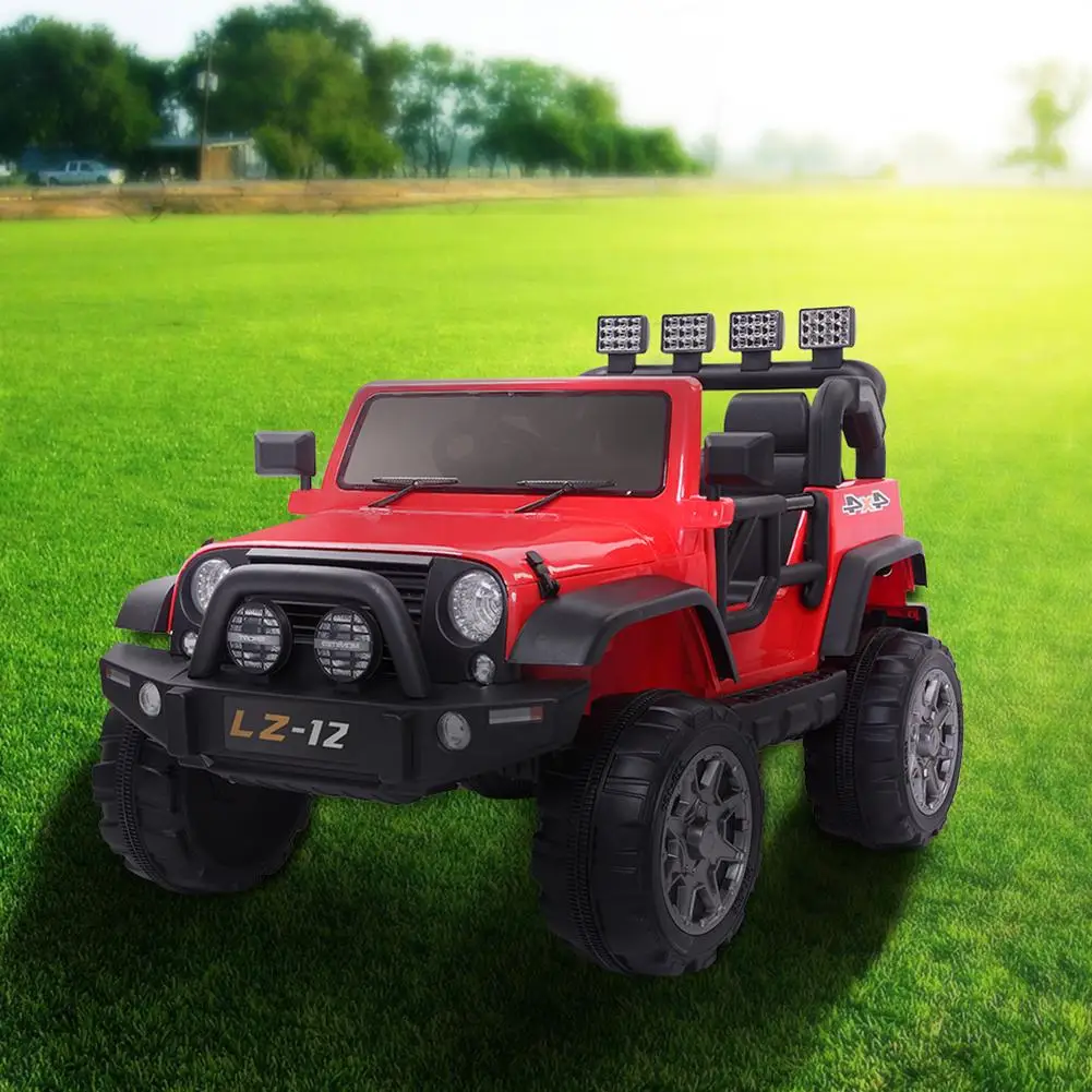 

12V Kids Ride On Car Toy Jeep Rechargeable Battery 4 mph Remote Control Red
