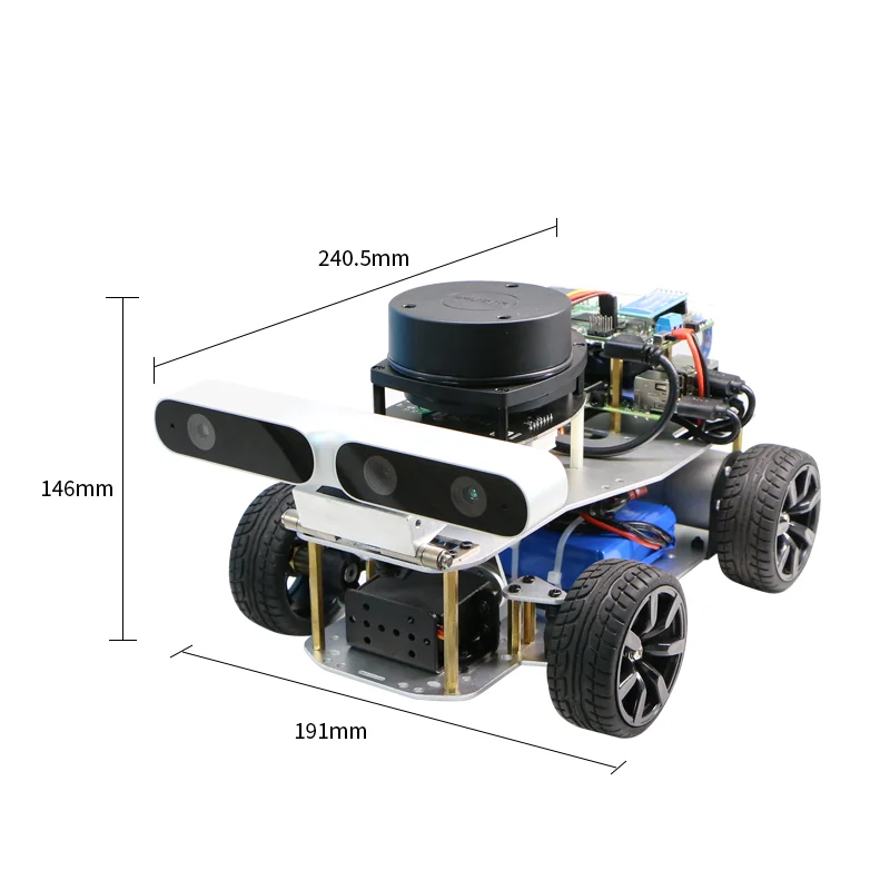 Verkauf ROS Roboter Ackerman Differential Unbemannte Auto McNum Rad Moveit Robotic Arm Raspberry Pi