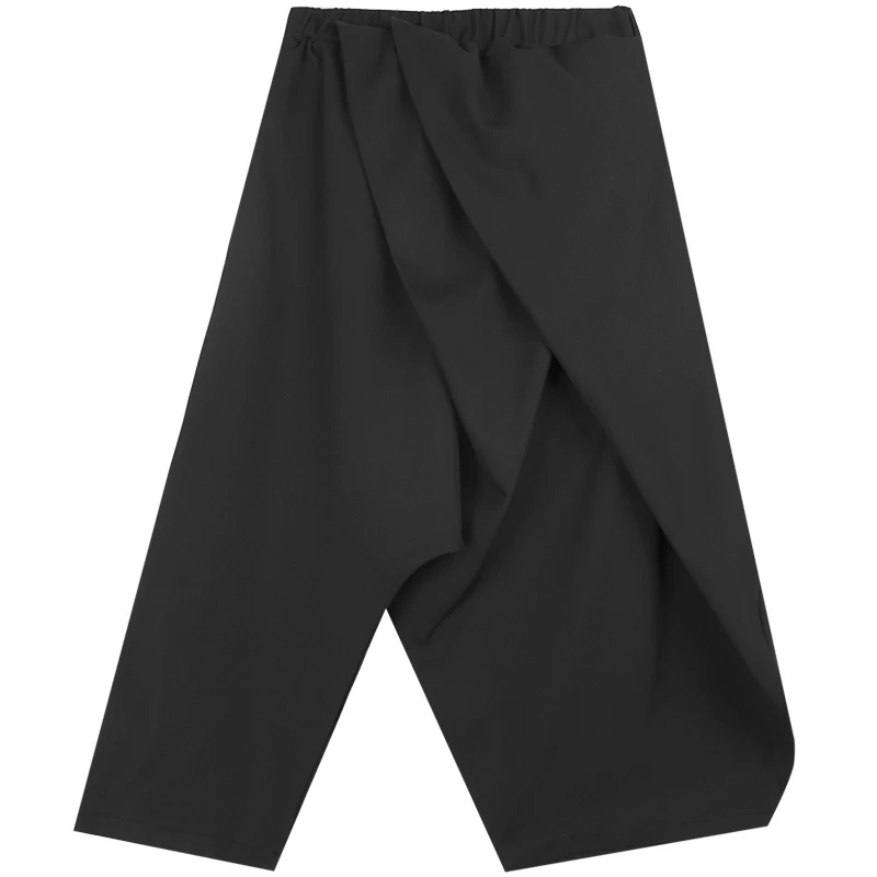 Dark Yamamoto Haute couture with irregular pleated Harem pants and slacks