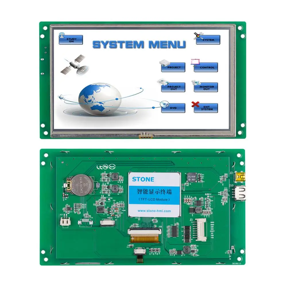 STONE Human Machine Interface Smart TFT LCD Module Display with Controller + Program + Suppport Any MCV