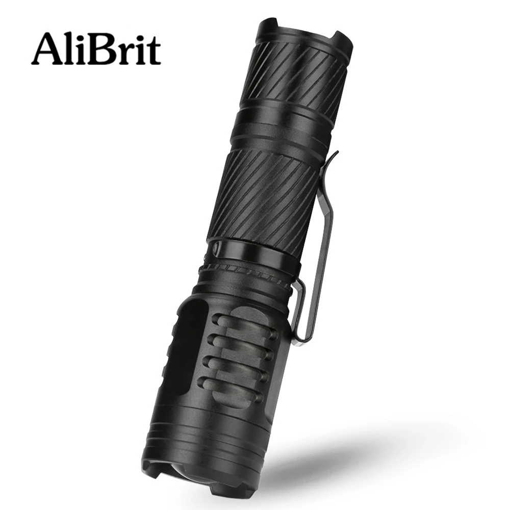 D20 Alibrit 2000LM Мини Q5 светодиодный фонарик УФ-фонарик AA/14500 Регулируемый зум-Фокус