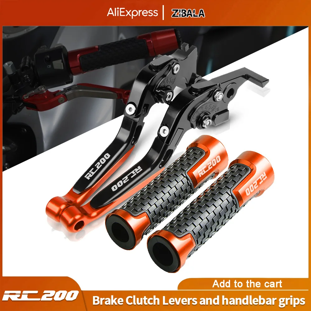 

FOR RC200 RC 200 Rc200 2014 2015 2016 2017 Motorcycle Accessories Folding Extendable Brake Clutch Levers and handlebar grips