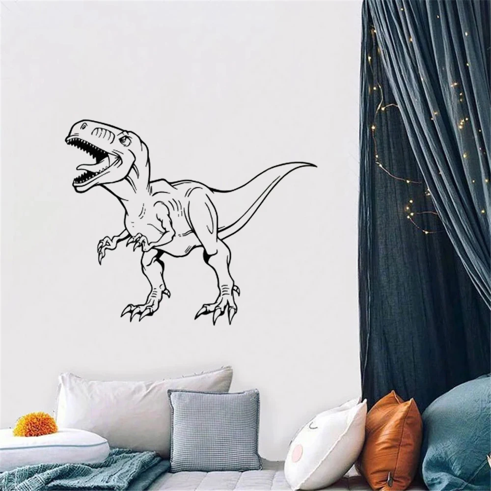 

Dinosaur Dino T-Rex Animal Kids Room Wall Sticker Jurassic Park Wall Decals For Childrens Bedroom Playroom Murals Wallpaper