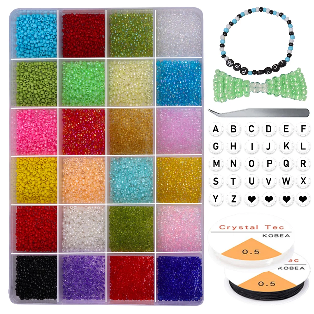 

Mixed Color Round Semi-precious Stones Letters Loosely Spaced Beads, Used for DIY Jewelry Making Handmade Bracelet Necklace gift