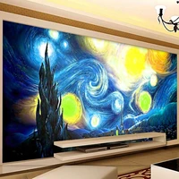 custom photo wallpaper 3d abstract starry sky oil painting mural living room tv sofa bedroom dining room art papel de parede 3 d