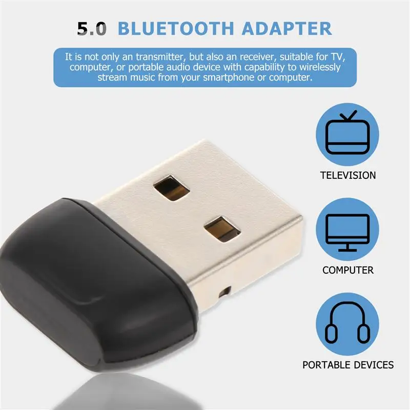 

USB Bluetooth 5.0 Adapter Transmitter Bluetooth Receiver Audio Bluetooth Dongle Wireless USB Adapter for Computer PC Laptop