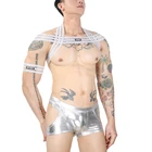 Пикантные эластичные Топы тела груди Фетиш Для мужчин жгут наборы боксеров бондаж для БДСМ секс ремни для нижнего белья и ремешками в стиле панк восторженные