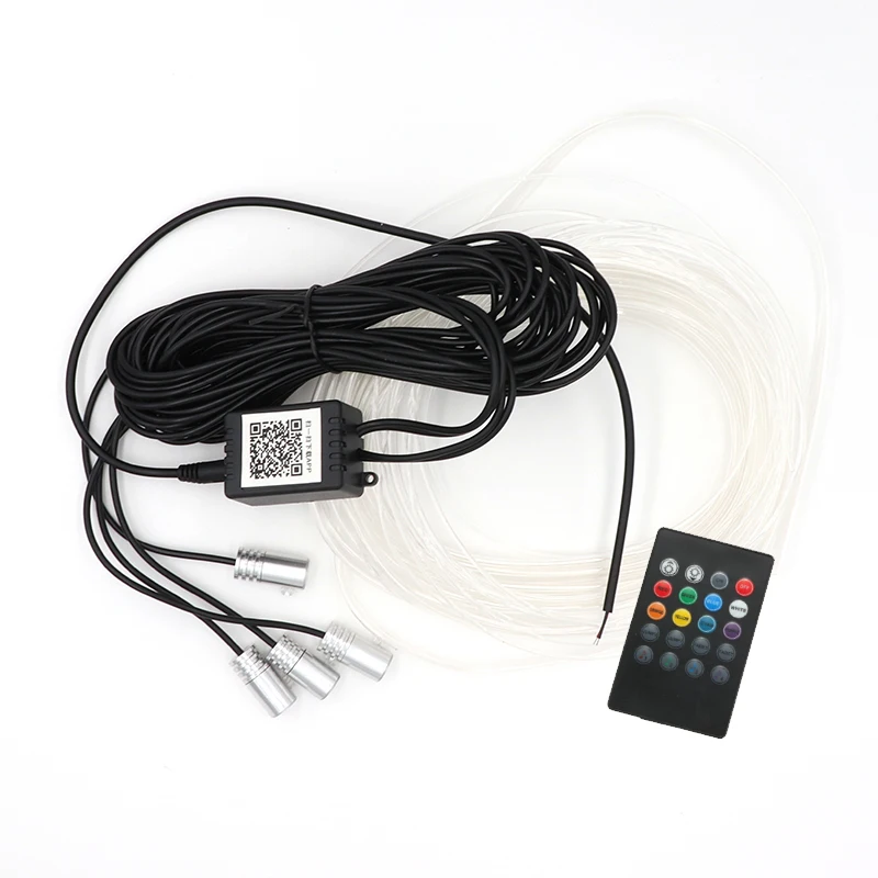 

Niscarda 6 in 1 RGB LED Atmosphere Car Light Interior Ambient Light 8M Fiber Optic Strips Light by App Control DIY Music