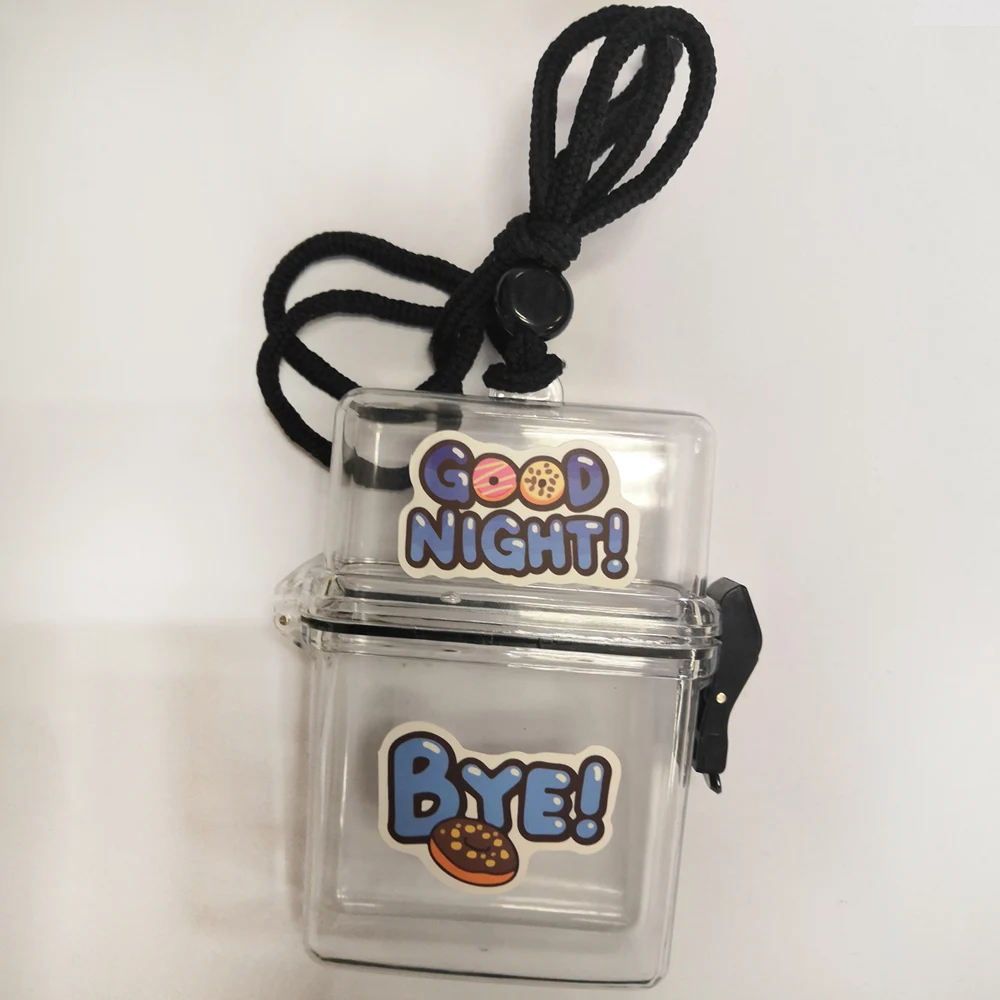 Transparent 3 Вмещает 20 пачек многоцветный женский DIY мультфильм письмо портсигар чехол прозрачный Водонепроницаемый пляж магазин коробка креативный подарок - Цвет: Transparent 3