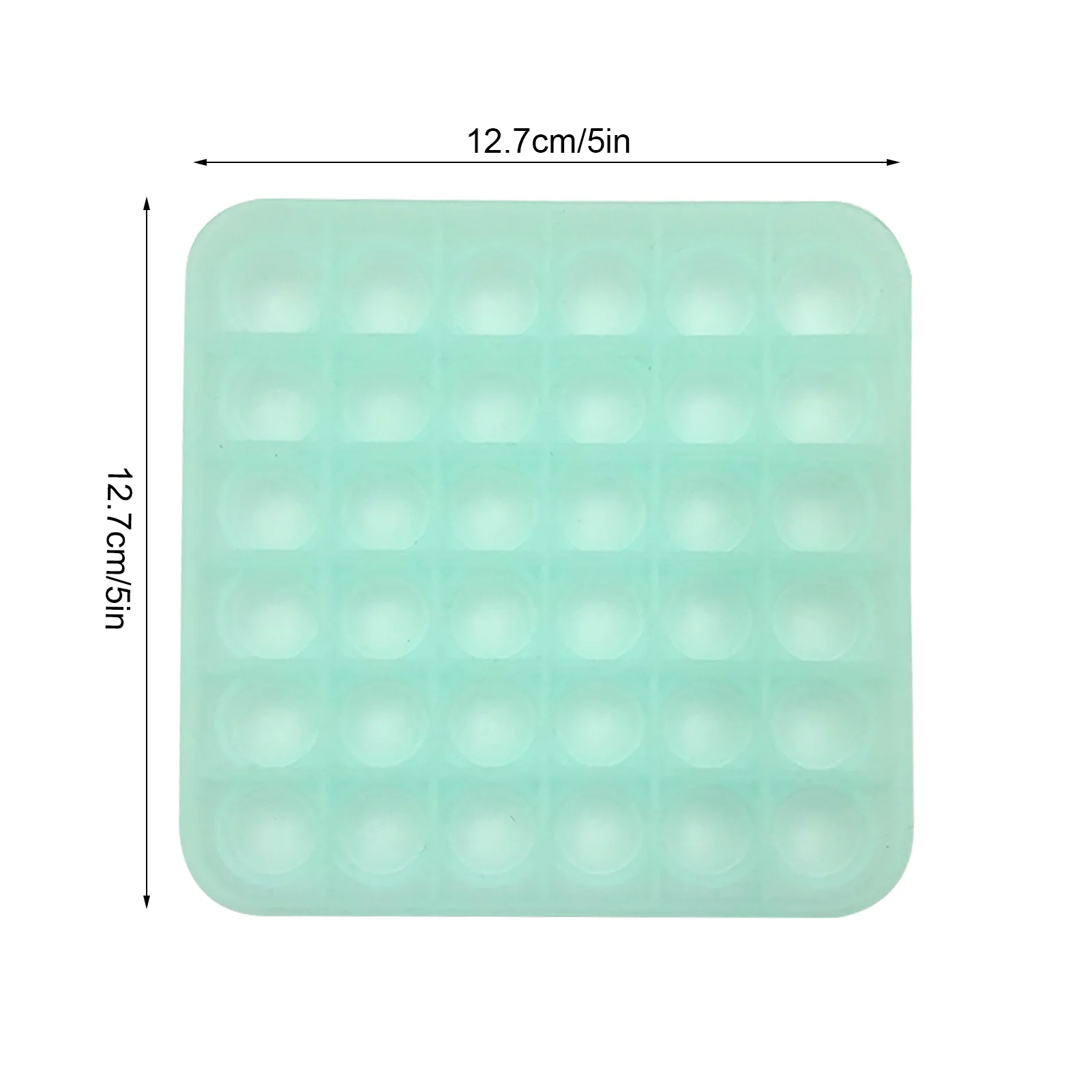 

Children Push Bubble Luminous Sensory Toy Silicone Anxiety Stress Relief Puzzle Board Game For Adults Office 12.7*12.7*1.6cm