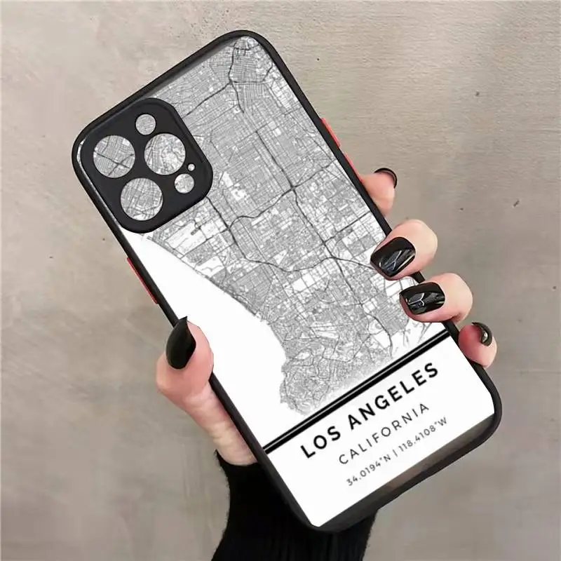 Чехол для телефона с изображением карты города Лондона Матовый Прозрачный чехол