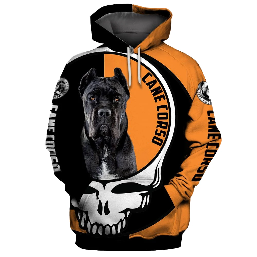 

CLOOCL Skull Dogs Cane Corso Hoodies 3D Graphic Animal Splicing Hoodie Sweatshirts Fashion Casual Pullovers Harajuku Streetwear