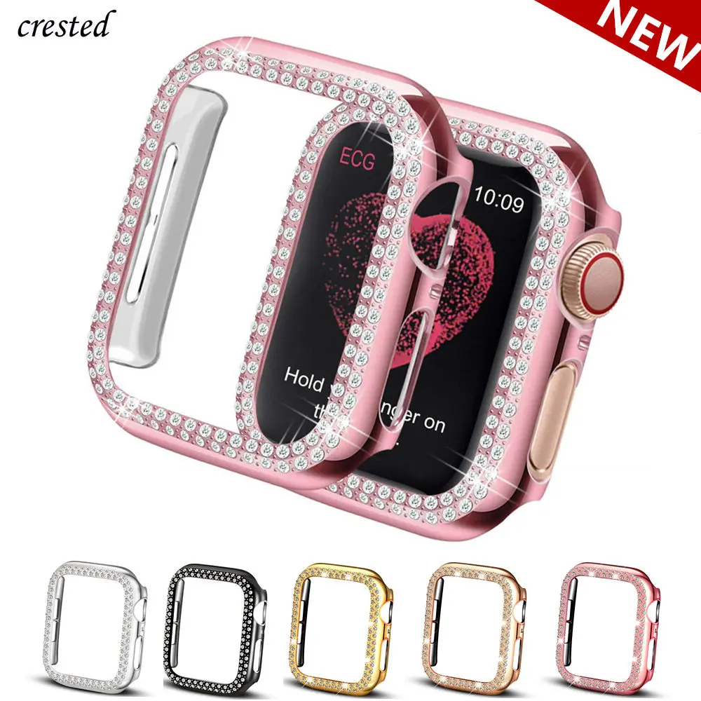 

Bumper For Apple watch Case cover 44mm 40mm 42mm 38mm Diamond Protector case iWatch Accessories apple watch series 4 3 5 SE 6