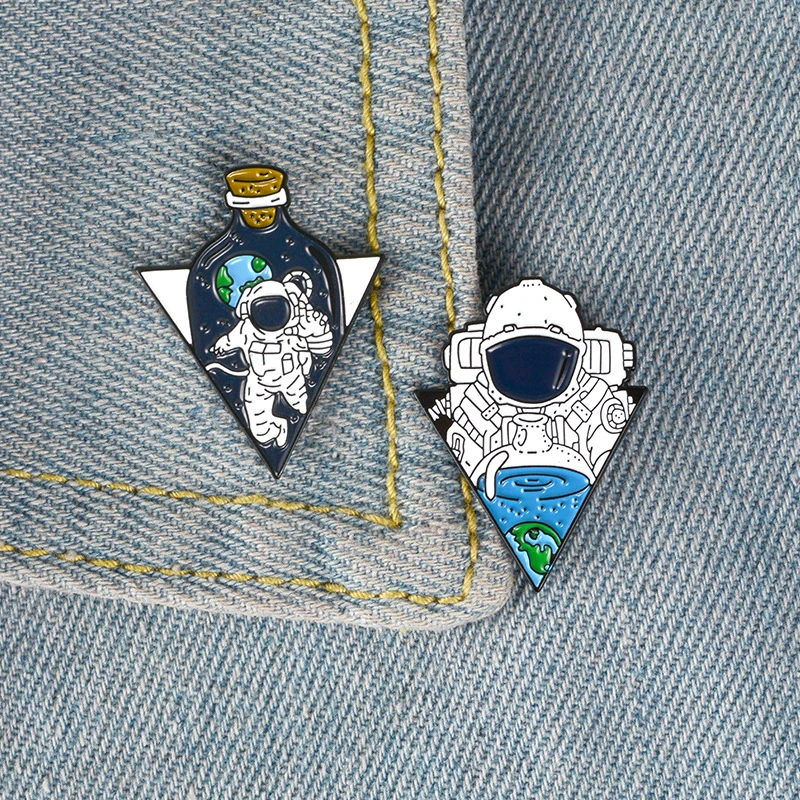 Броши космонавтов новинка Космический космический значок эмалированная булавка