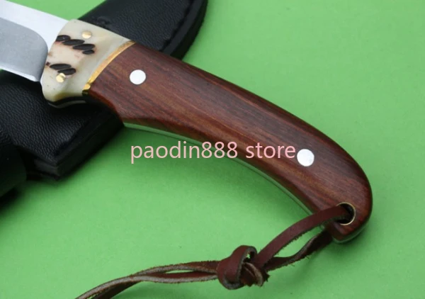 ER Straight 440 Fixed Blade Knife Wood Handle Outdoor Tactical Hunting Multi Tools Pocket Survival EDC | Инструменты