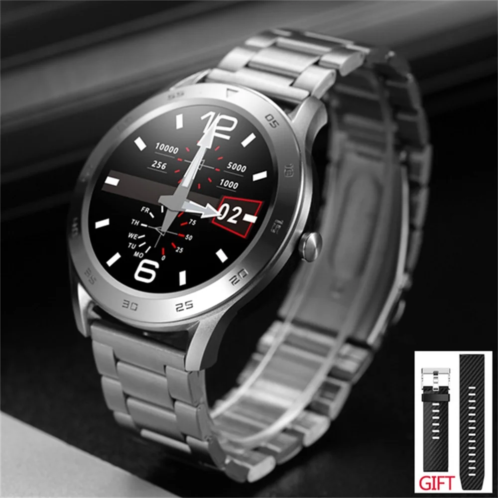 metal silver DT98 Смарт-часы водонепроницаемые для женщин и мужчин Смарт-часы KSR909 круглый сердечный ритм Шагомер напоминание о звонках смарт-трекер активности - Цвет: metal silver