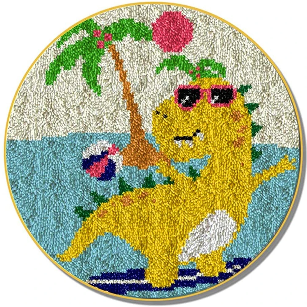 

Dinosaur Tapestry Cross stitch kit do it yourself Carpet embroidery set Hook latch mat Foamiran for needlework Rug making kits