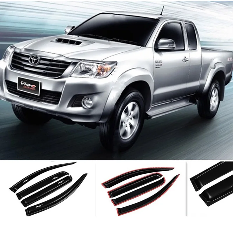 

Window Visor Sun Guard Protection Cover Parts Rain Deflectors Exterior Decoration ForToyota Hilux Vigo 2005 2006 2007 2008 2009