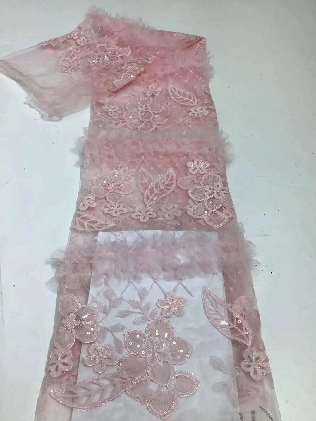 

Красивая ткань с 3D вышивкой и блестками, французское Тюлевое Сетчатое кружево, приятная африканская нигерийская ткань для вечерние него платья, свадебного платья