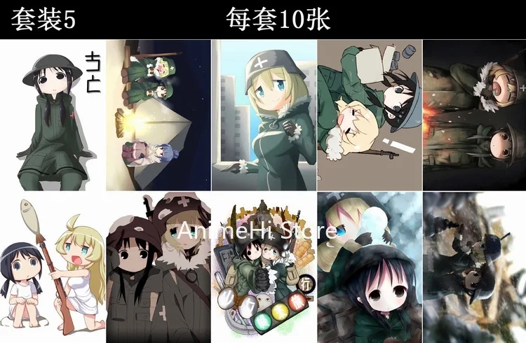 

10 pcs/set Anime Shoujo Shuumatsu Ryokou posters Girls' Last Tour chito yuuri wall pictures for Colletion A3 42x29CM Stickers