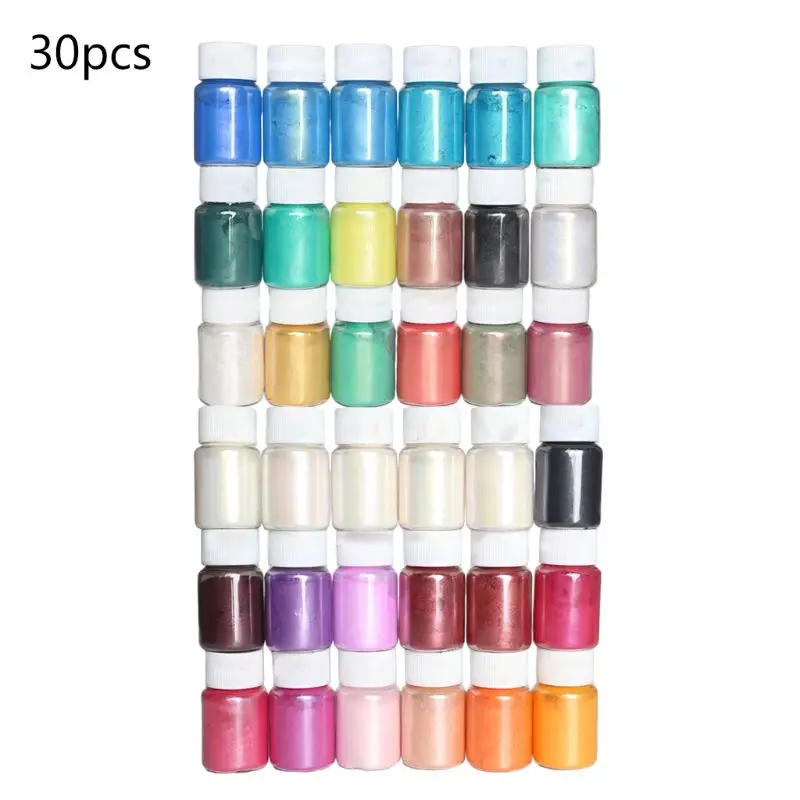 

30 Colors Glitter Powder Candle Making,Resin Dye, Mica Powder DIY Handmade Epoxy Resin Dye Pigment Natural Mica Cosmetic Supplie