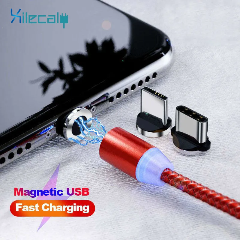1 м Магнитный Micro USB кабель для быстрой зарядки iPhone samsung кабель для передачи данных Магнитный кабель для зарядки usb type C 3A кабель для мобильного телефона