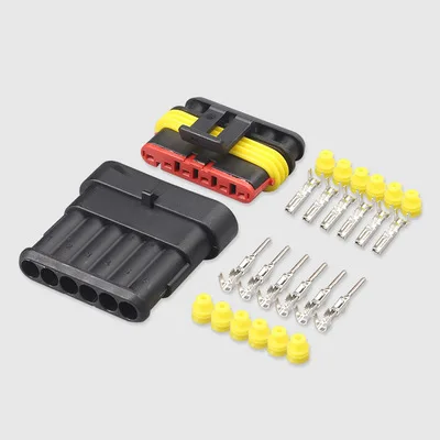 Водонепроницаемый Электрический коннектор Way AMP 2 контакта 1/2/3/4/5/6 контактов 5