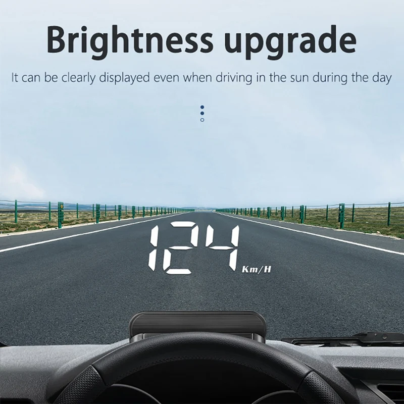 

Car HUD OBD2 Head Up Display Water Temperature Warning Alarm System Windshield Projector Car Accessories for Car Black