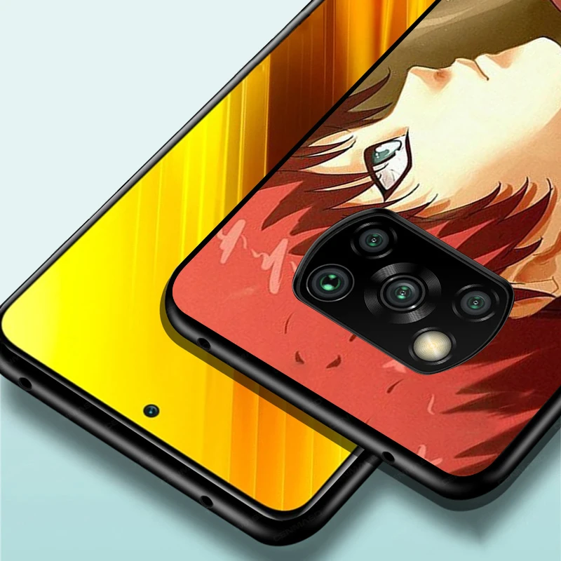 

Black Cover Fashion Naruto Gaara for Xiaomi Mi Mix 3 A3 A2 A1 Poco M3 M2 C3 X3 X2 NFC F2 F1 CC9 CC9E Pro Phone Case