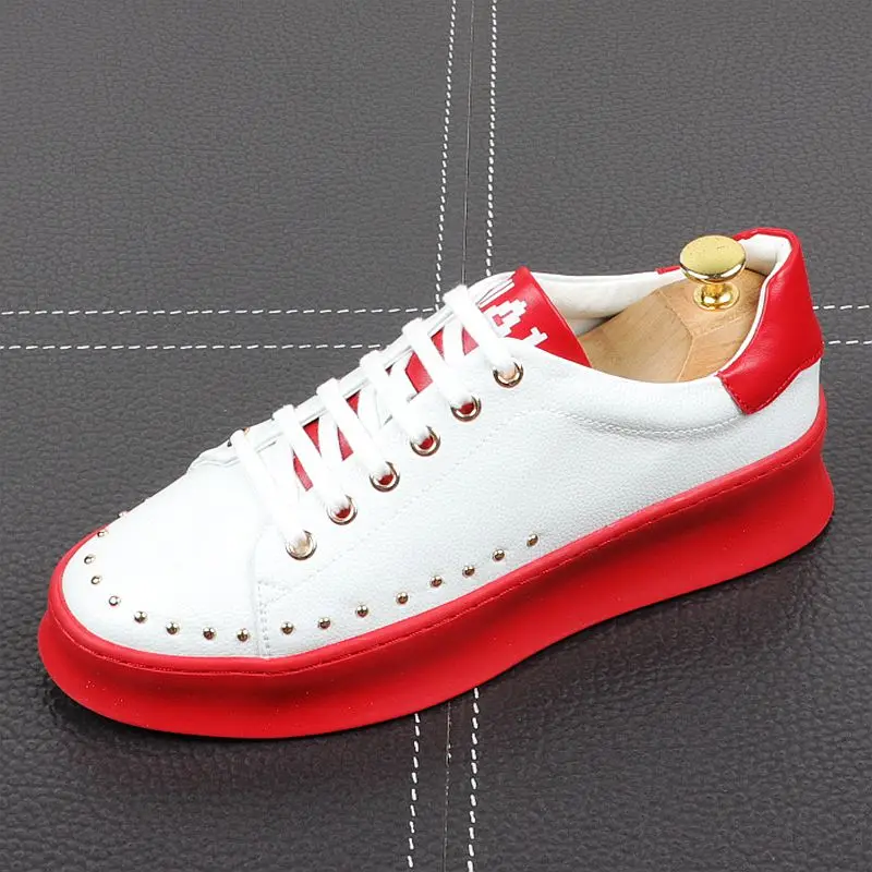 Кроссовки мужские CuddlyIIPanda весна осень дизайнерские повседневные с заклепками на