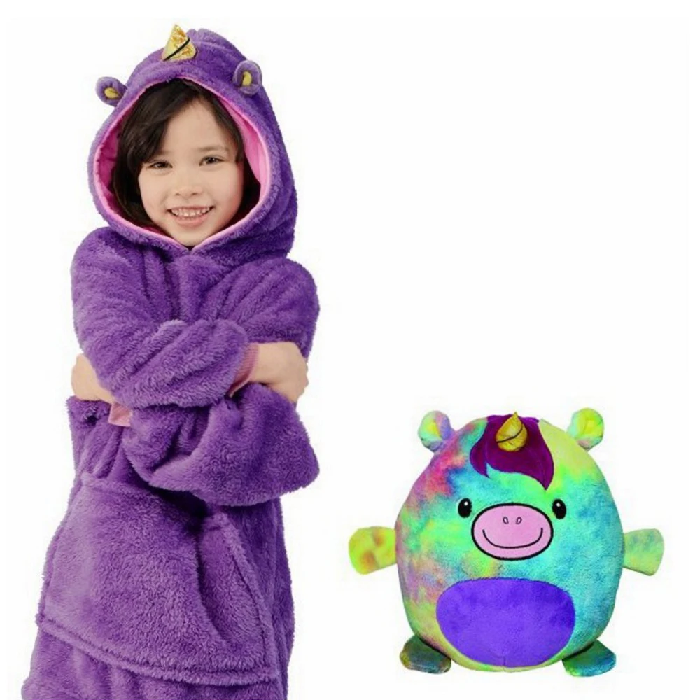 Sudadera con capucha para ni&ntilde;os y mascotas, manta con capucha para invierno, pijamas con forro polar para mascotas, regalos de navidad-2