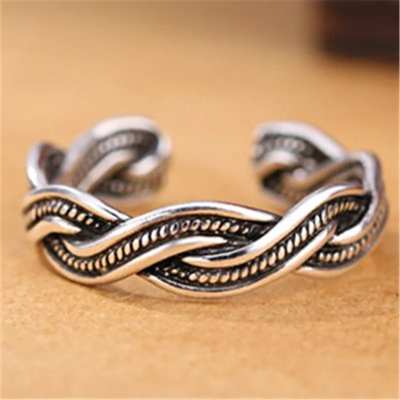 

Miuoxion ретро геометрический крученый витой кольцо Модные индивидуальные ювелирные изделия для женщин особенность наименование Шарм подарок...