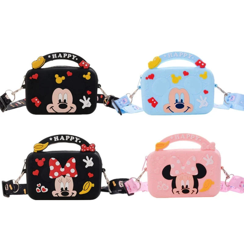 

Disney Mickey Minnie Mouse Bag Series Kawaii Silicone Bag Mini Messenger Bag Children Fidget Handbag Toys Girls Christmas Gift