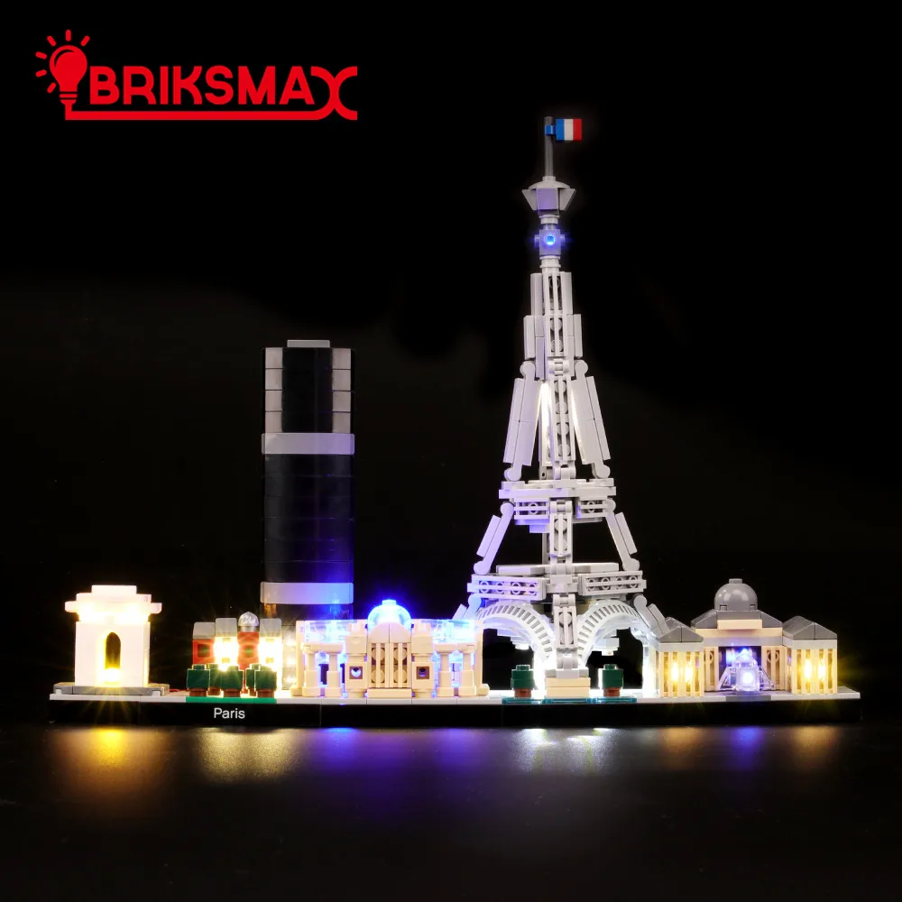Комплект для светодиодсветильник Ки BriksMax 21044 архитектуры Париж (модель в