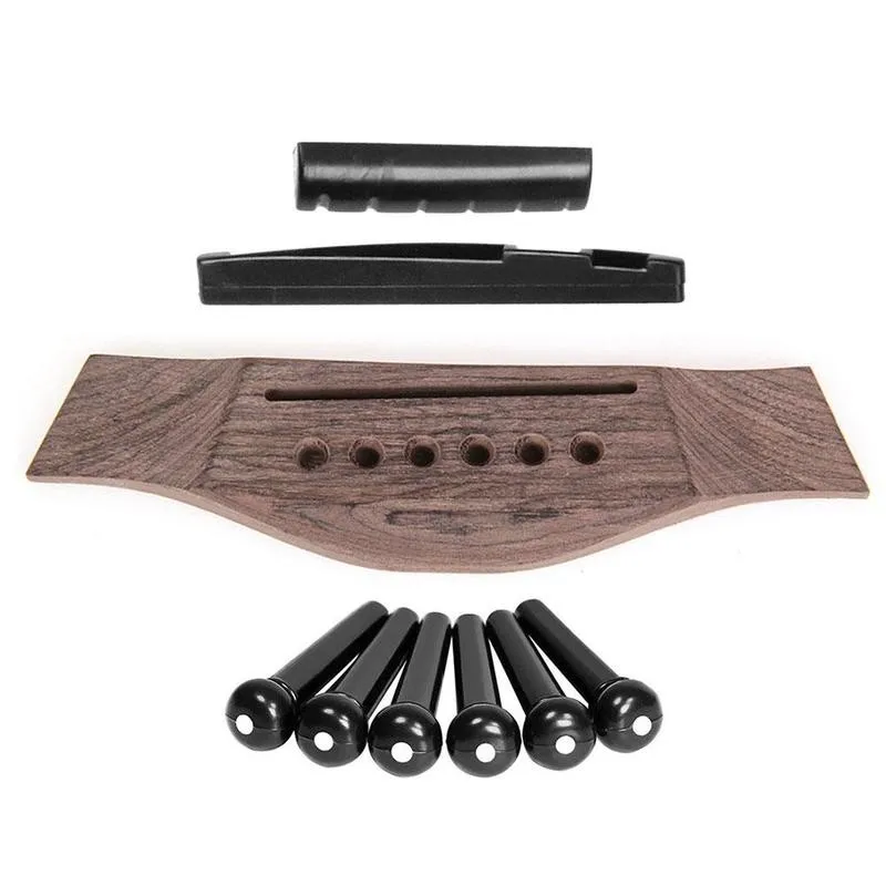 

1 Set Acoustic Guitar Bridge + Bone Bridge Pins/saddle/nut Saddle Guitar Parts Guitar Code Bridge Code