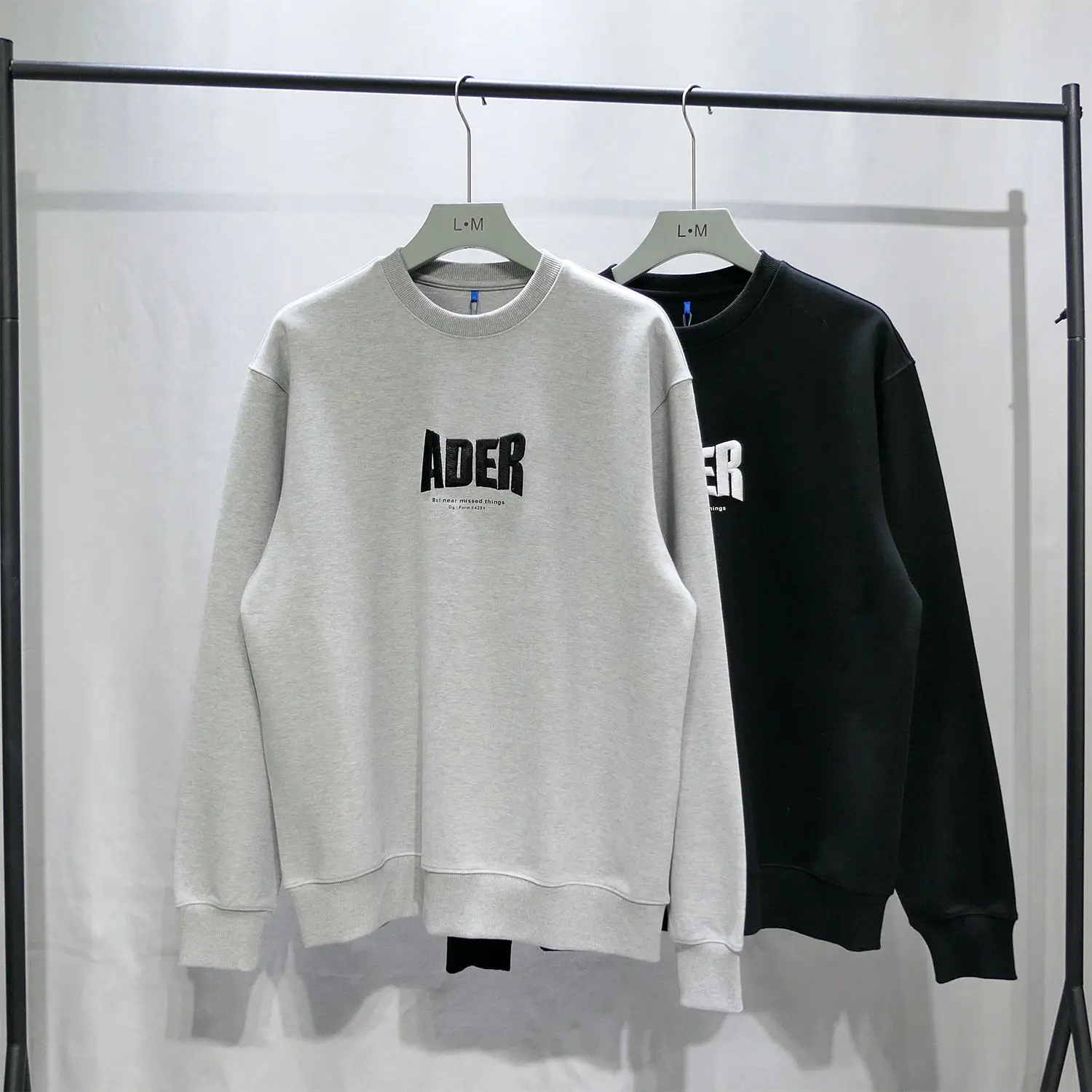 

Embroidery Ader Error Sweatshirts Men Women Front Adererror Logo Hoodie Crewneck Back Blue Pullovers