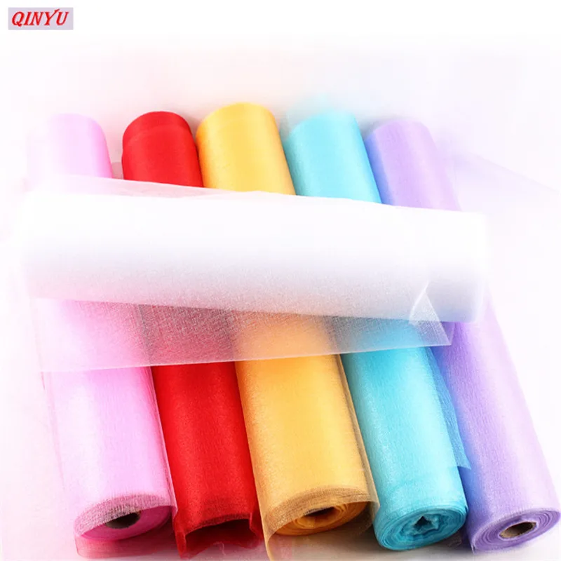 72 см * 10 м Тюль в рулоне Фотоэлементы из органзы Свадебная вечеринка тюль