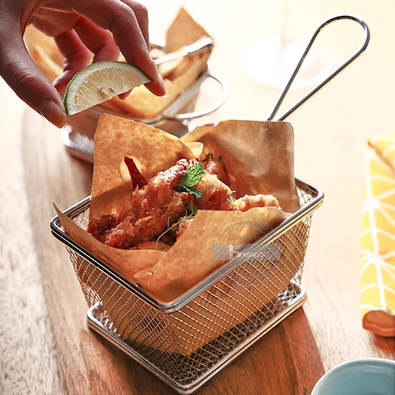 Konco корзина для картофеля фри из нержавеющей стали ситечко фритюрницы кухонного