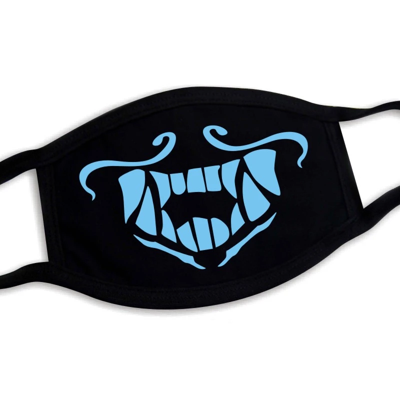 Маска KDA K/DA Akali маска Assassin S8 синяя для лица ночная подсветка карнавальный реквизит