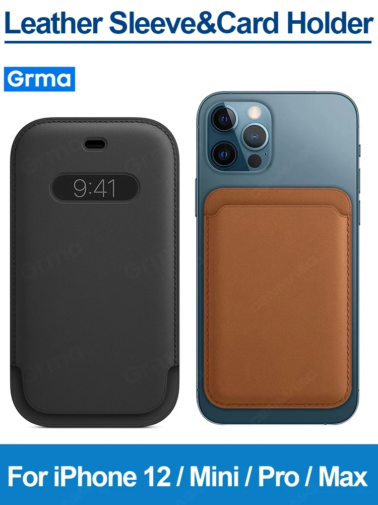 Магнитный чехол-кошелек GRMA для iPhone 12 Pro Max mini магнитный | Мобильные телефоны и