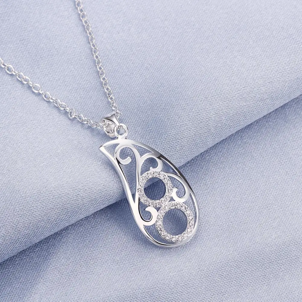 

INALIS Vintage Water Droplets Necklace Silver Color Design Necklaces For Women Fashion Jewelry Best Selling Valentine Day Gifts