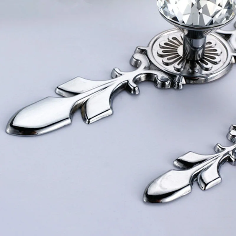 Серебристые хрустальные шариковые ручки для шкафов фурнитура дверей мебельные