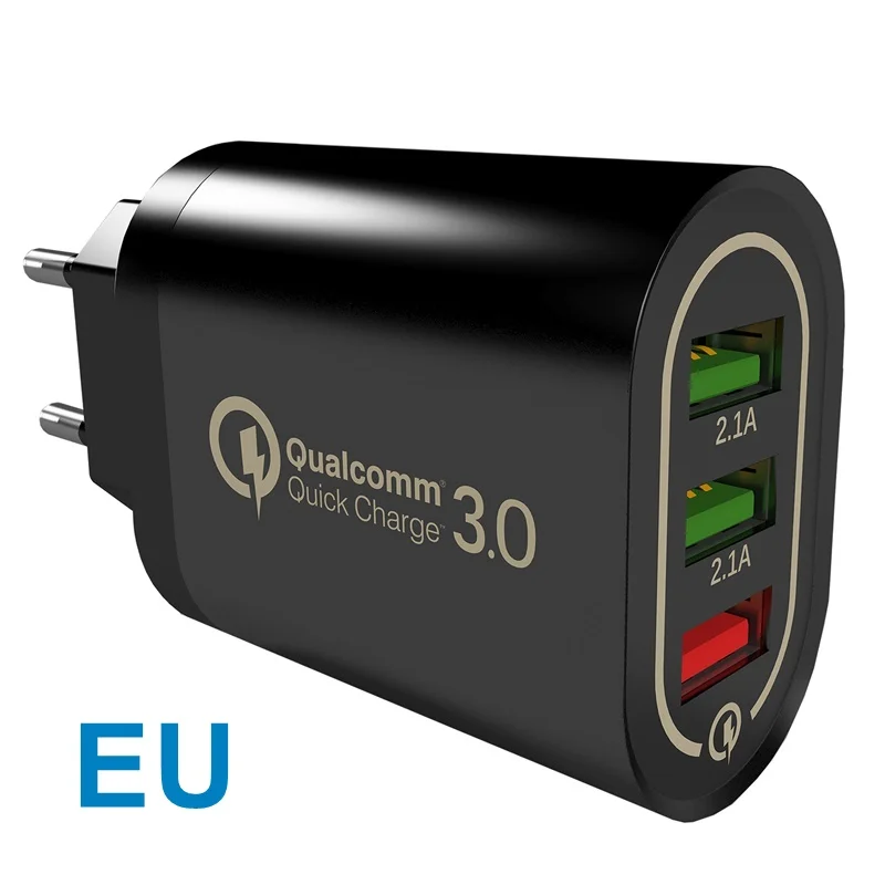 Tongdaytech USB зарядное устройство Quick Charge 4,0 3,0 для Iphone X 8 Carregador Portatil Быстрая зарядка для мобильных телефонов для samsung S10 Plus - Тип штекера: EU