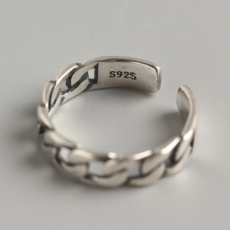 Корейское Открытое кольцо из чистого серебра s925 пробы модные геометрические